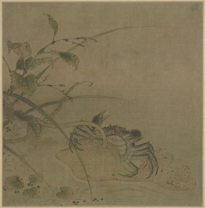 宋代《荷蟹图》——菊花盛开时，才是吃蟹时（图源：故宫博物院）