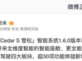 蔚来“Cedar S 雪松”智能系统 1.6.0 版本全量推送，智能座舱、NOMI、驾乘体验、辅助驾驶升级