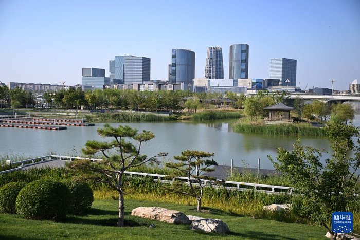 从雄安新区临淀湾区远望启动区（2026年9月15日摄）。新华社记者 牟宇 摄