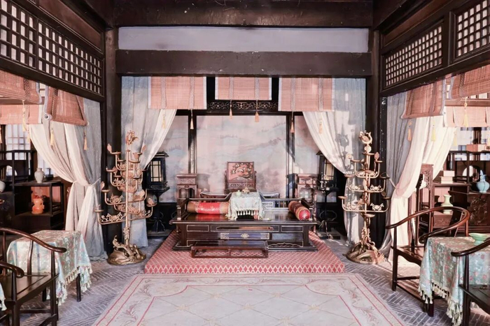 短剧体验拍摄的布景/受访者供图