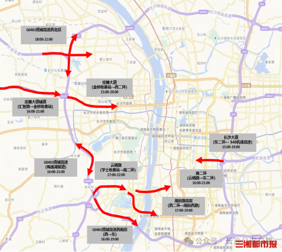 10月6日进出城通道流量示意图