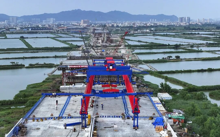 ▲牛田洋快速通道全力冲刺明年下半年建成通车
