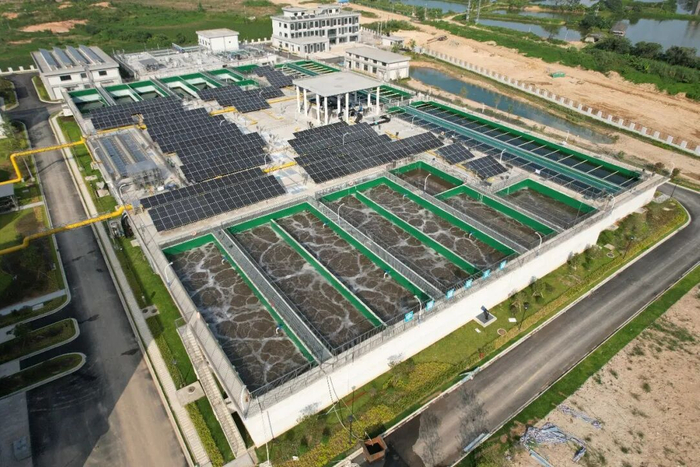 △大沙第二污水处理厂一期工程项目航拍。图源 肇庆国资