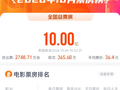 2026年10月电影票房破10亿