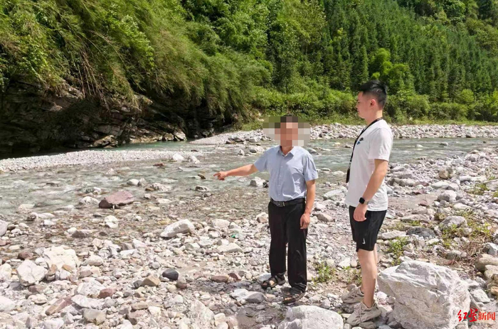 ▲犯罪嫌疑人指认现场