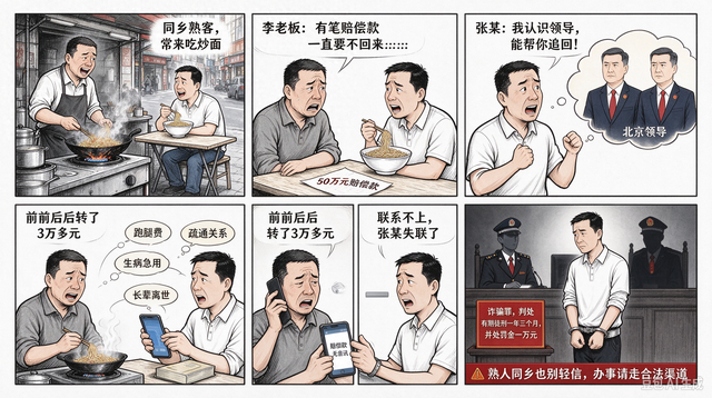 李老板被骗过程（图片由AI生成）