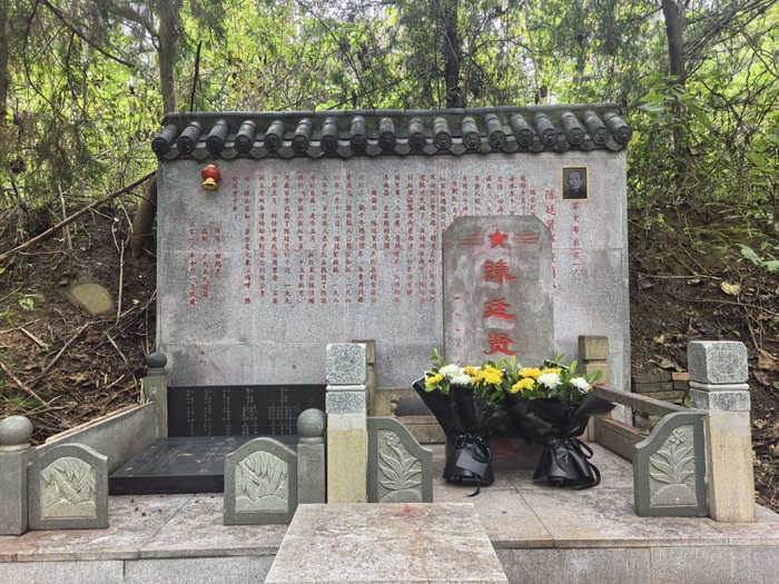   这是9月30日在河南省卢氏县拍摄的陈廷贤之墓。（受访者供图）