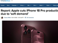 苹果高端机遇冷，供应链消息称iPhone18 Pro订单大幅下调