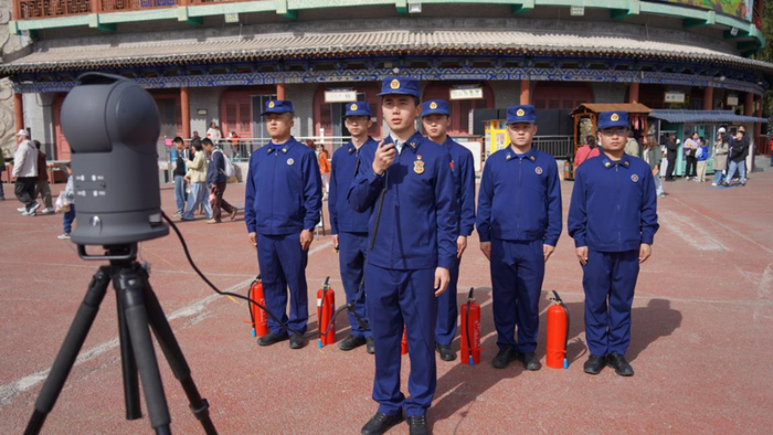 ▲消防救援大队党支部全力保障景区消防安全
