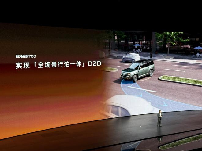 ▲银河战舰700实现全场景行泊一体D2D与离车泊入