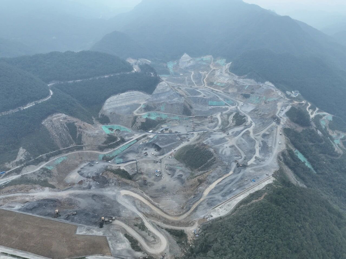 ▲南漳抽水蓄能电站上水库施工现场