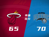 魔术半场70-65领先热火 班凯罗16分5板 维金斯13分2断 字母缺阵