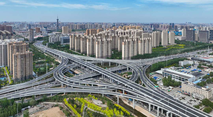 石家庄市的南二环裕翔街互通立交桥。