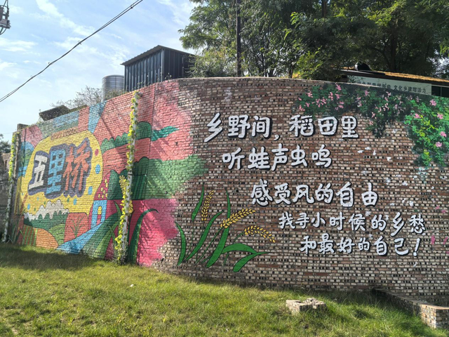 （图为五里桥村的美丽墙绘。夏治斌/摄影）