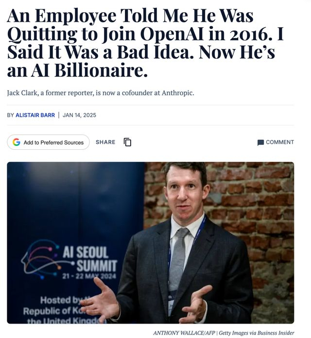 图注：Alistair Barr本人于2025年1月14日发表的回忆文章