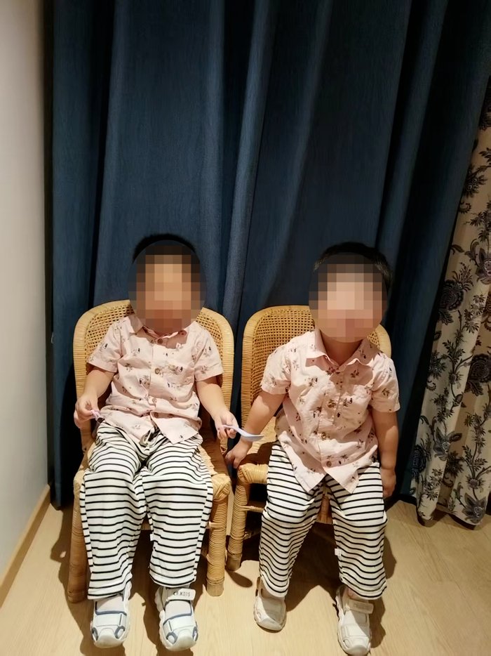 ▲袁女士所生的龙凤胎