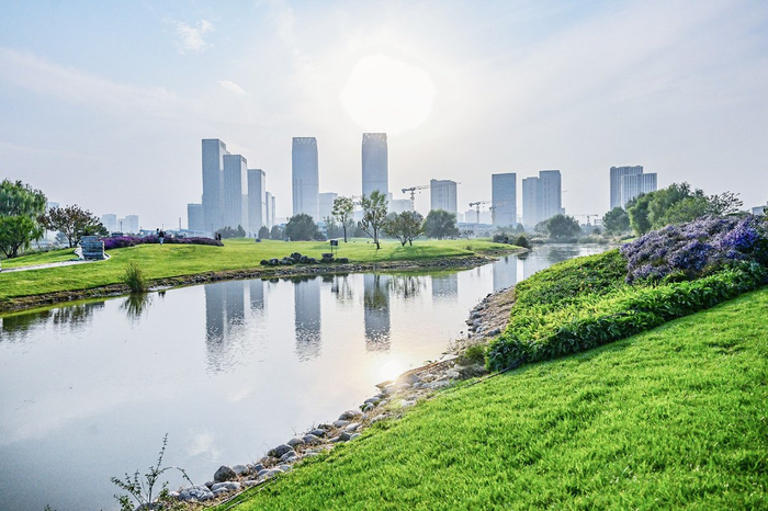 　　五河汇流孕育生态新景，源头岛静待明年五月惊艳亮相。记者 常鸣/摄
