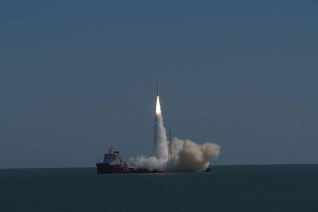 谷神星一号海射型（遥八）山东近海发射成功。摄影：王彦 星河动力航天供图