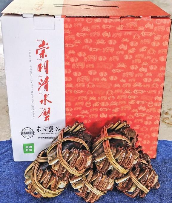     上海崇明宝岛蟹庄“崇明1号”    良种河蟹。　　　　顾贤摄