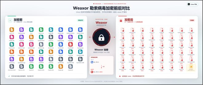 ▲ 文件被加密示例（以 Ubuntu Linux 系统为例）