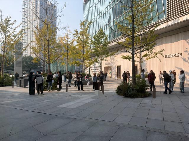 苹果线下门店外，不少“黄牛”加价购买和销售iPhone Duo。新京报贝壳财经记者张晓慧 摄