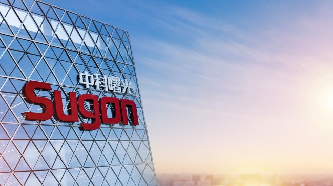 图1：中科曙光企业标识大楼玻璃幕墙