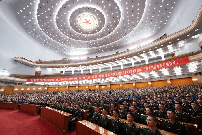 2026年10月22日上午，纪念中国工农红军长征胜利90周年大会在北京人民大会堂隆重举行。新华社记者 谢环驰 摄