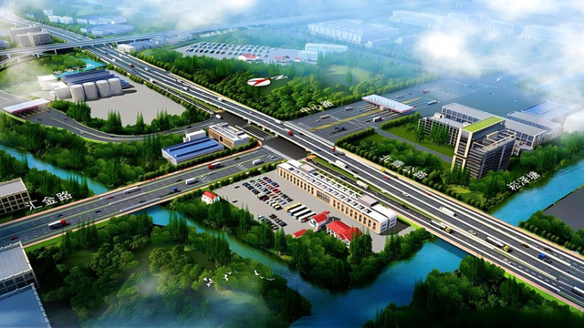跨线桥效果图 