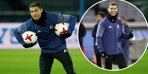 皇马备战世俱杯半决赛 C罗夺金球心情大好