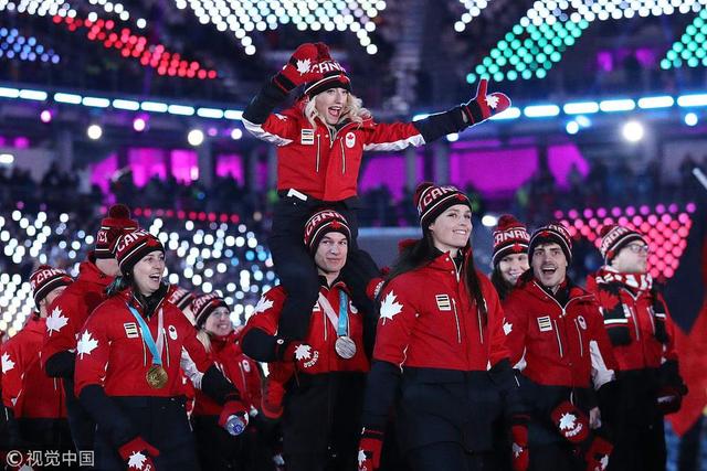 2018年2月25日,韓國,2018平昌冬奧會閉幕式,各國運動員入場.