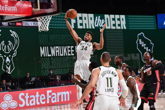  雄鹿热火东部强强对话米德尔顿三分爆发助队逆转取胜