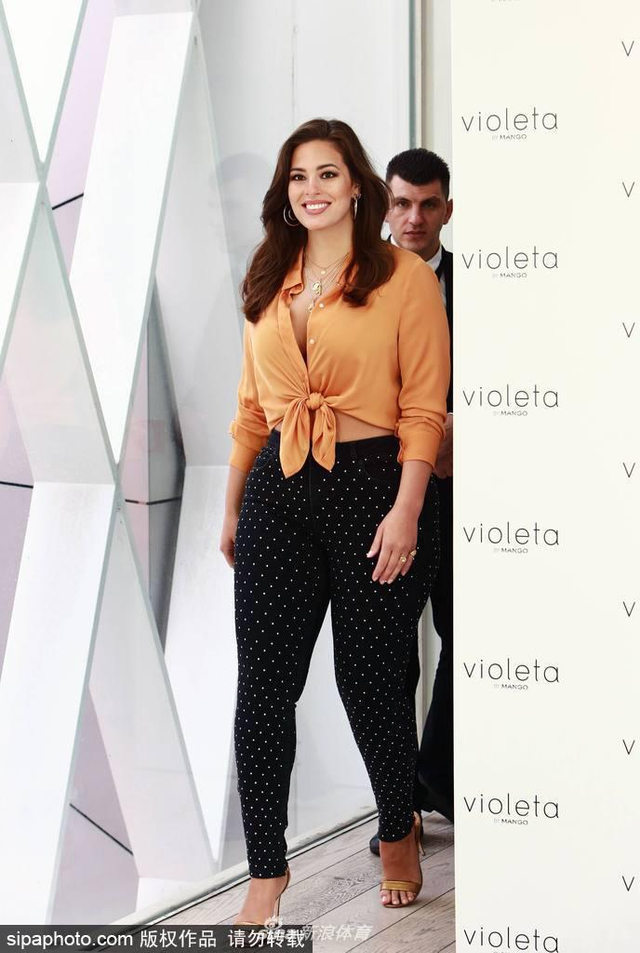 西班牙马德里, 大码超模艾什莉·格林汉姆(ashley graham)出席活动