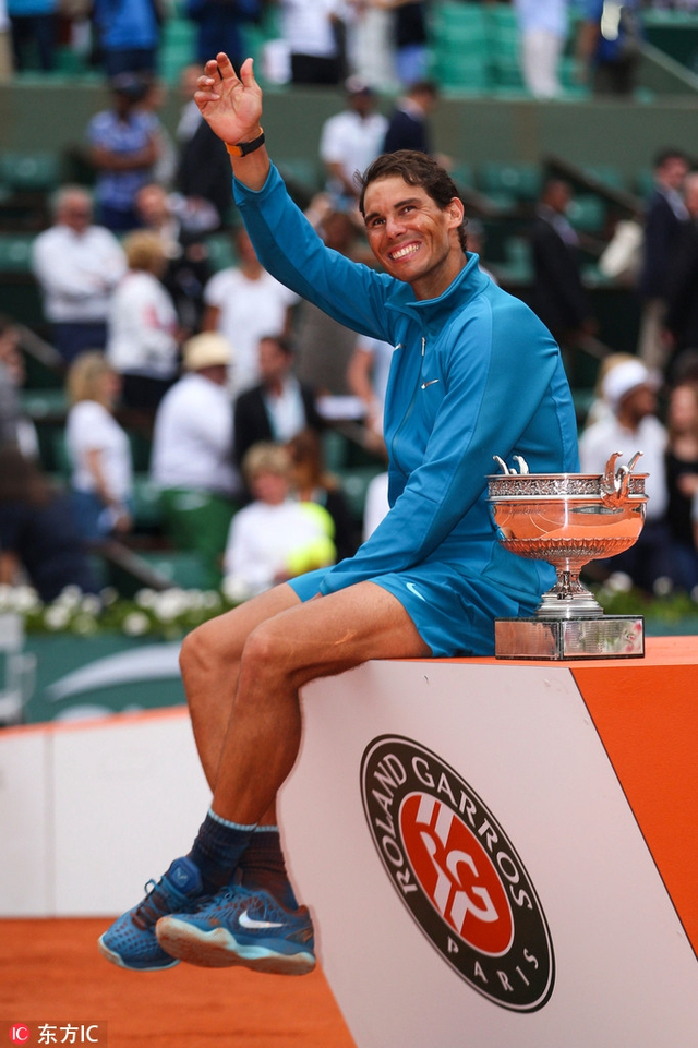 2018法网男单颁奖仪式