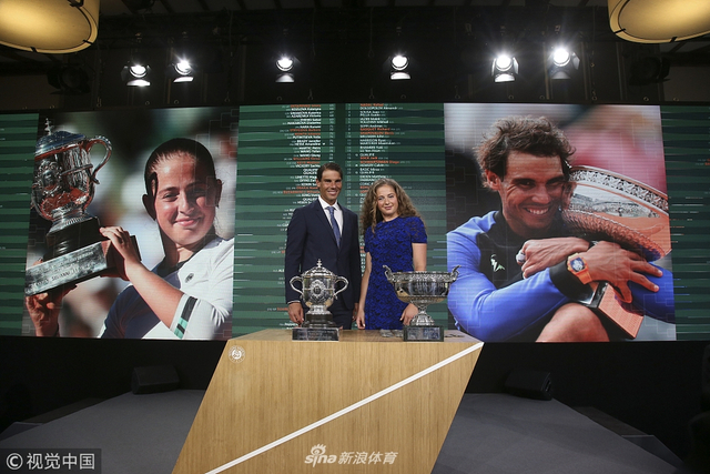 法网抽签仪式纳达尔奥斯塔彭科出席