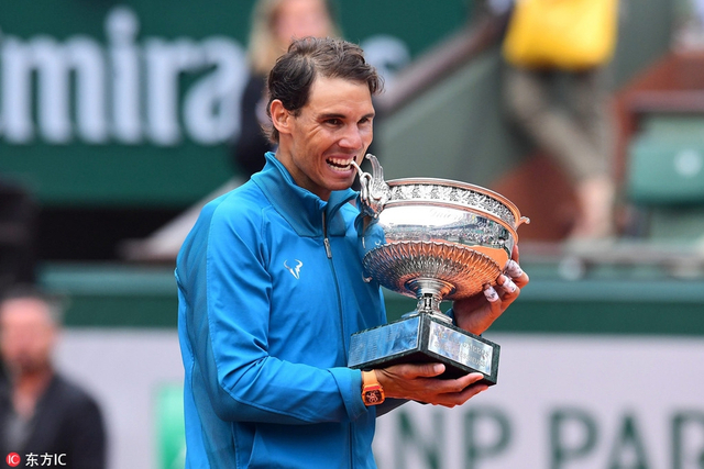 2018法网男单颁奖仪式