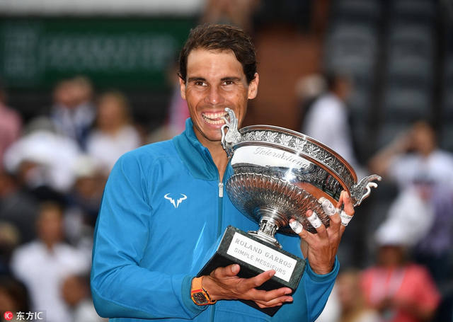 2018法网男单颁奖仪式