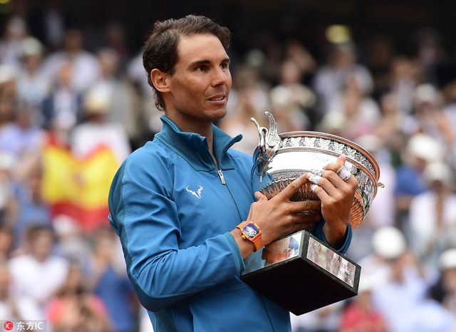 2018法网男单颁奖仪式