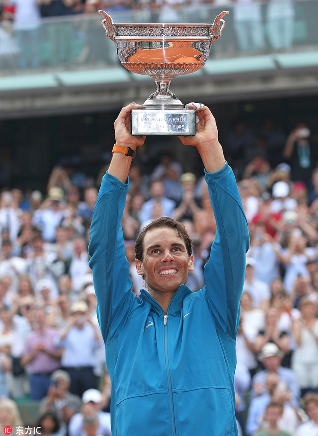 2018法网男单颁奖仪式