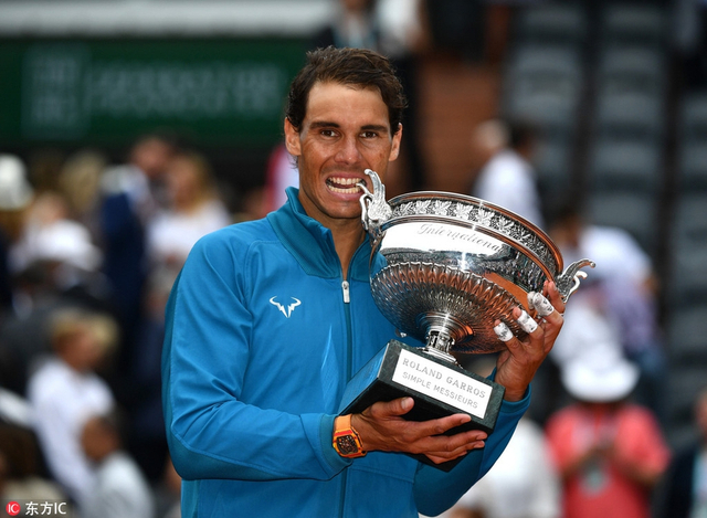 2018法网男单颁奖仪式