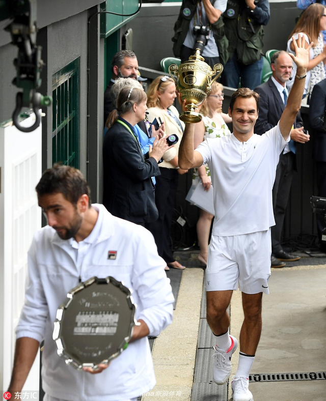 费德勒温网第8次捧起挑战者杯