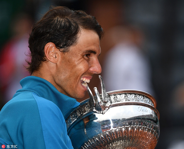 2018法网男单颁奖仪式