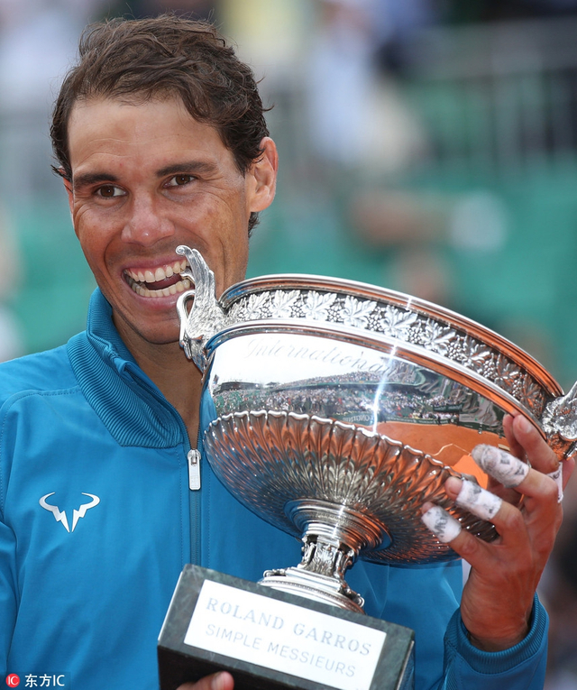 2018法网男单颁奖仪式