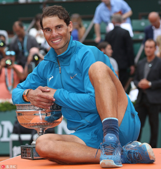 2018法网男单颁奖仪式