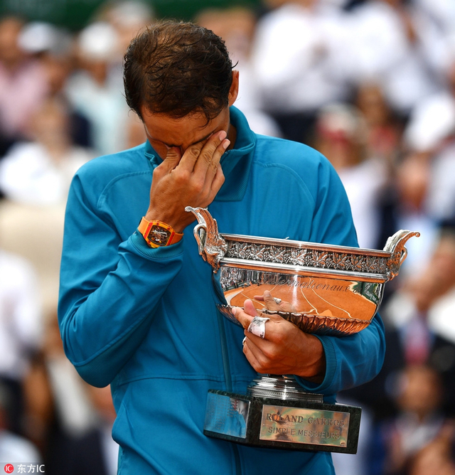 2018法网男单颁奖仪式