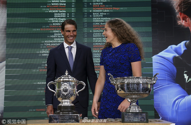 法网抽签仪式纳达尔奥斯塔彭科出席