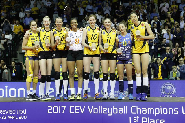 朱婷领衔最佳阵容