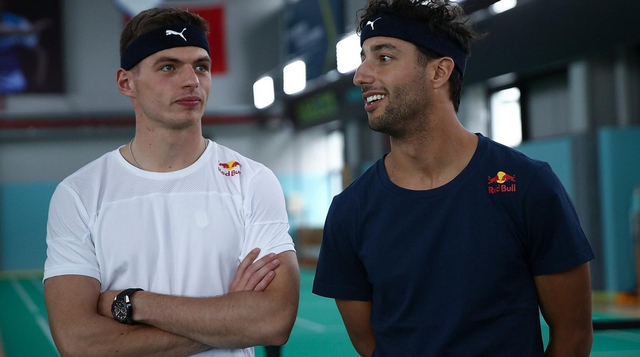 红牛F1车手挑战“陆上最速”羽毛球