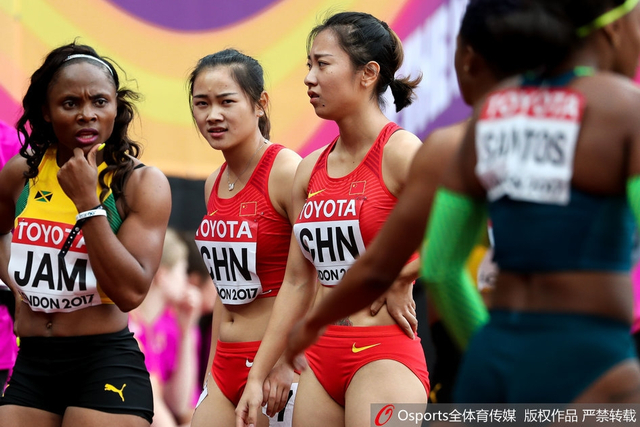 女子4x100米接力预赛 中国队失误取消成绩