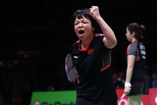 尤伯杯陈清晨霸气庆祝表情亮了