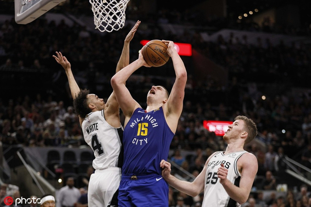 约基奇篮下强打